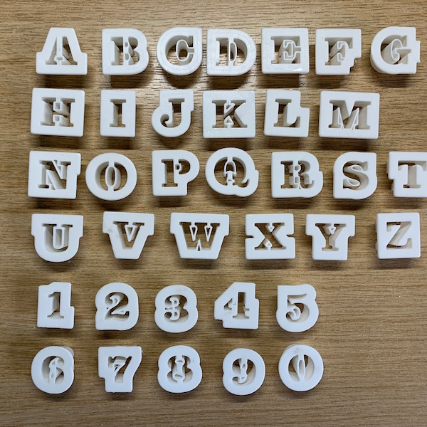 Alphabet Letters and Number Cutters 1/2" (1.3cm) High