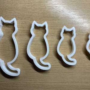 Cortadores de biscoitos em formato de gato - 4 tamanhos - Halloween