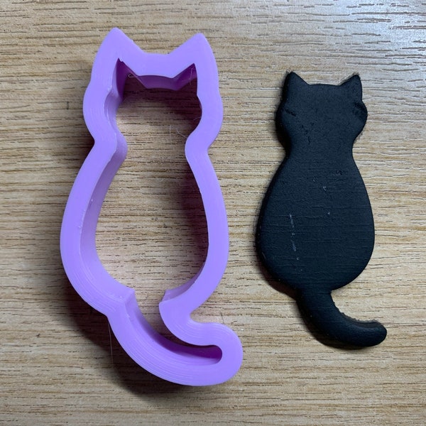 Cat Shape Polymer Clay Cutters - 10 Sizes - Halloween