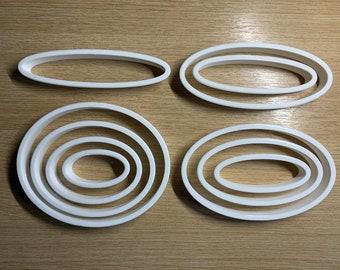 Ellipse/Oval Cookie Cutters - 10 Sizes