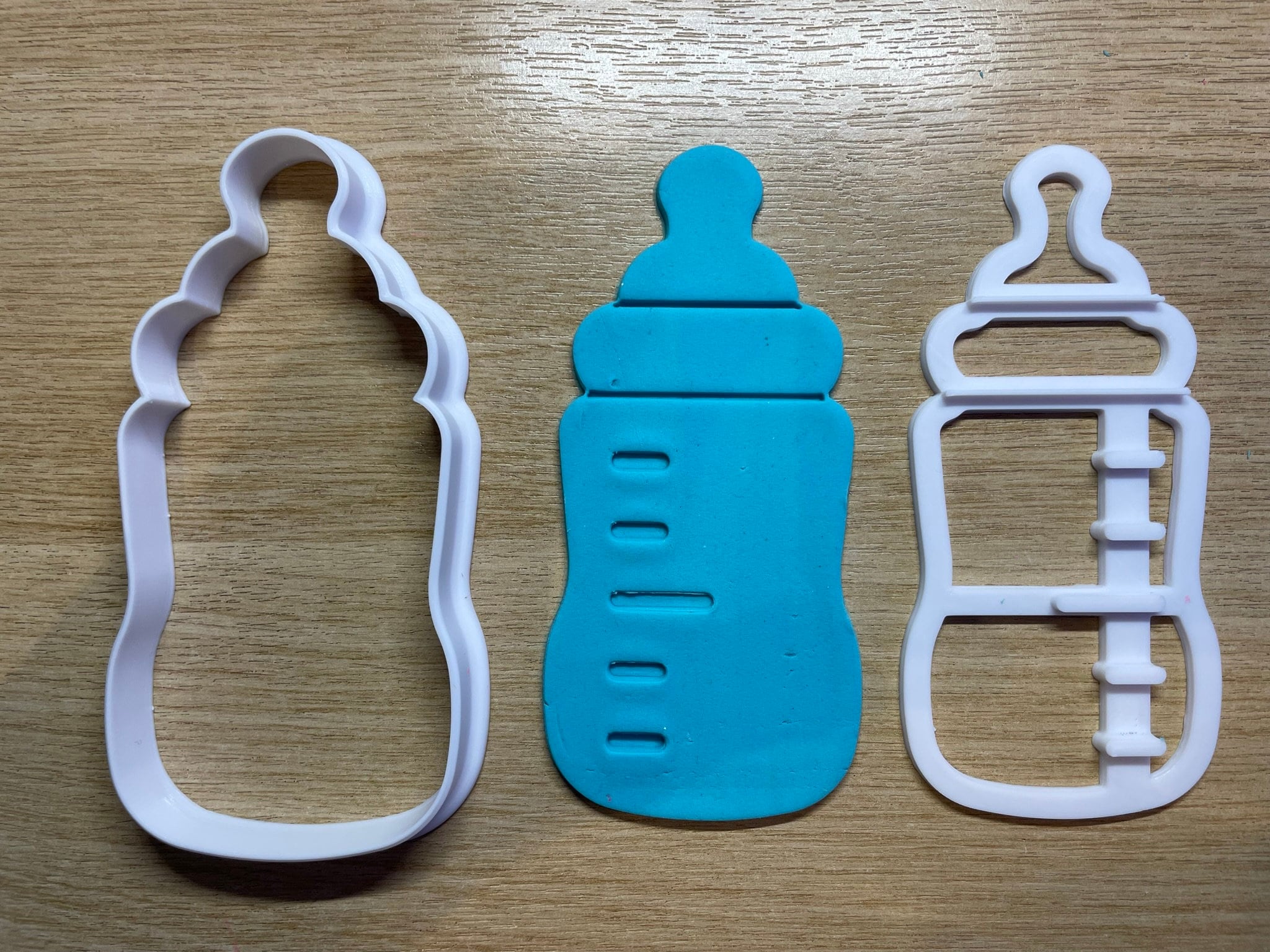 Baby Bottle Cookie Cutters With Stamps - 4 Sizes