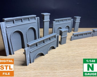 N Gauge Retaining Walls For Model Railways - 1:148 Scale -Digital  Download