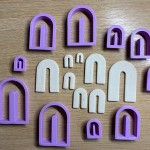 Long Rainbow - Arch Shaped Polymer Clay Cutters - 10 Size