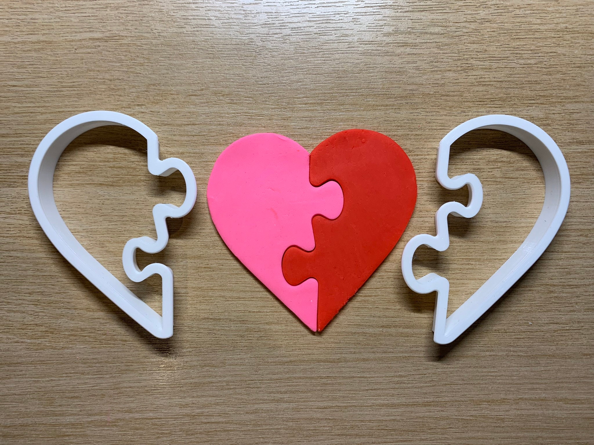 Valentine Jigsaw Heart Shaped Cookie Cutters 4 Sizes - Etsy Valentine Jigsaw Heart Shaped Cookie Cutters 4 Sizes - Etsy