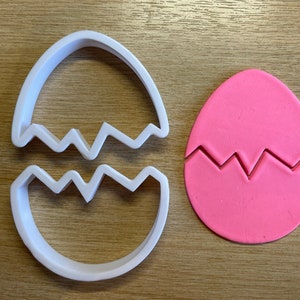 Easter Eggs Cracked Shaped Cookie Cutters - 4 Sizes