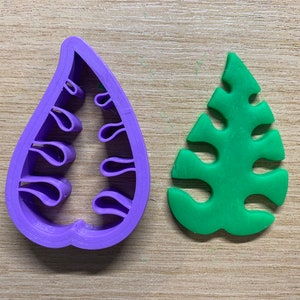 Tropical Leaf Shaped Polymer Clay Cutters - 10 Size