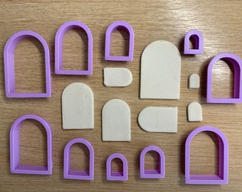 Arch Shaped Polymer Clay Cutters - 10 Sizes