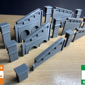 N Gauge Retaining Walls Slopes For Model Railways - 1:148 Scale - Digital Download