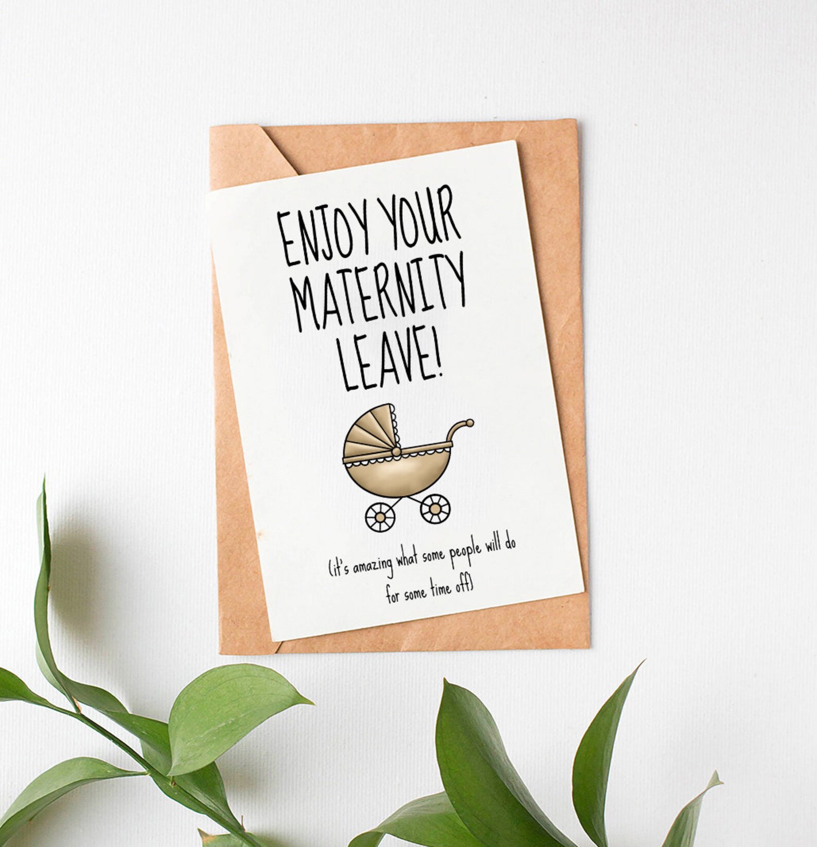 Enjoy Your Maternity Leave Funny Greeting Card New Baby Cards Etsy