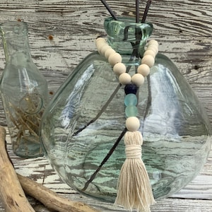 Ombre Sea Glass Looped Garland | Beach House Decor | Coastal Living | Coastal Decor | Farmhouse Decor | Sea Glass | Beach Decor