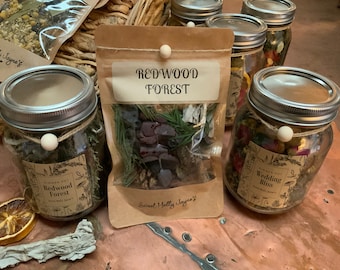 9 Oz. REDWOOD FOREST Simmer Pot Potpourri | Simmer Pot Potpourri | Simmer Pot | Organic Simmer Pot | Hygge Living | Stovetop Simmer Pot