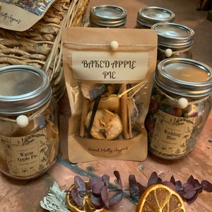 9 oz. BAKED APPLE PIE Stovetop Potpourri | Simmer Pot Potpourri | Simmer Pot | Organic Simmer Pot | Stovetop Simmer Pot