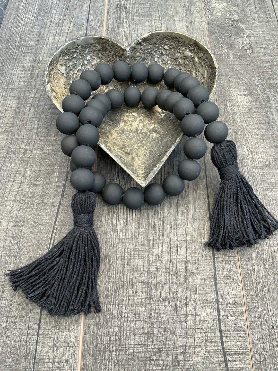 Gorgeous Chunky Black Bead Garland Black Beaded Garland - Etsy