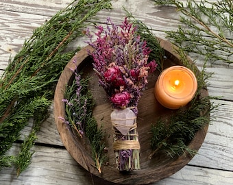13&quot; LARGE Self Love Smudge | Floral Cleansing Wand | Smoke Cleansing Bundle | Spiritual /Ritual Cleansing | Home Cleansing | Ritual Cleanse