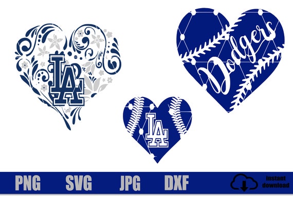 LA DODGERS SVG Dodgers Heart Svg Los Angeles Dodgers Svg | Etsy