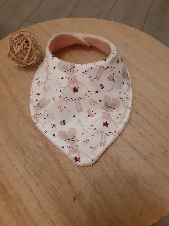 Bavoir Bandana Little Grey Mouse Etsy