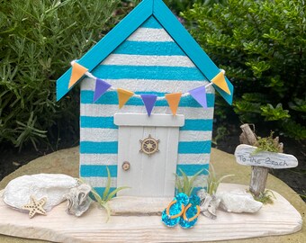 miniature beach hut etsy miniature beach hut etsy