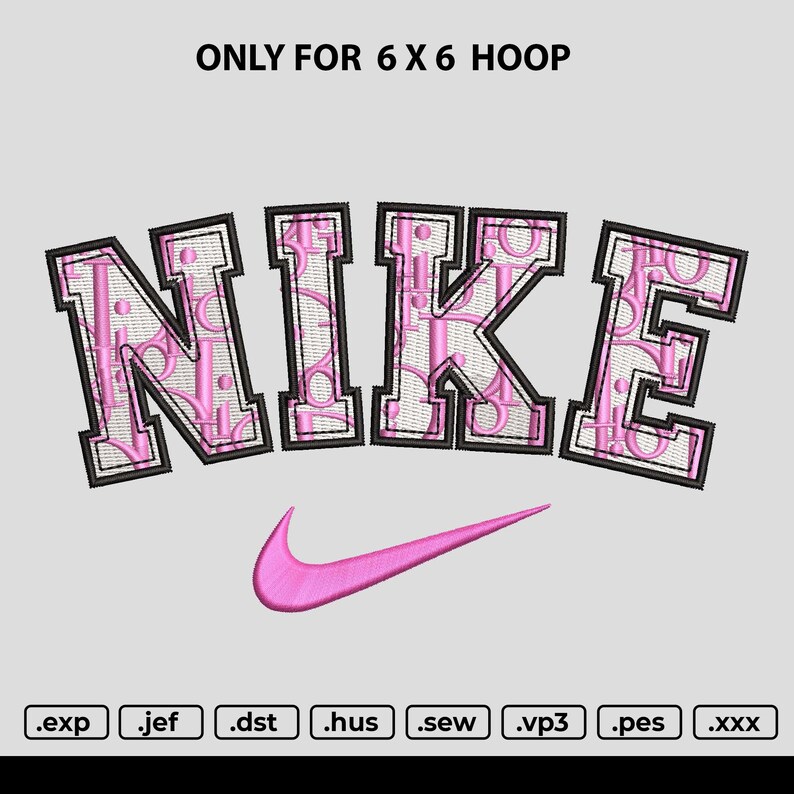 N1k3 D10r only for 6 x 6 hoop format dst exp jef hus pes sew vp3 xxx