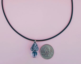 MUSHROOM RESIN NECKLACE , Purple Mushroom Necklace , Mushroom Charm Jewelry , Terrarium Resin Necklace , Mushroom Jewelry , Gift for Friend