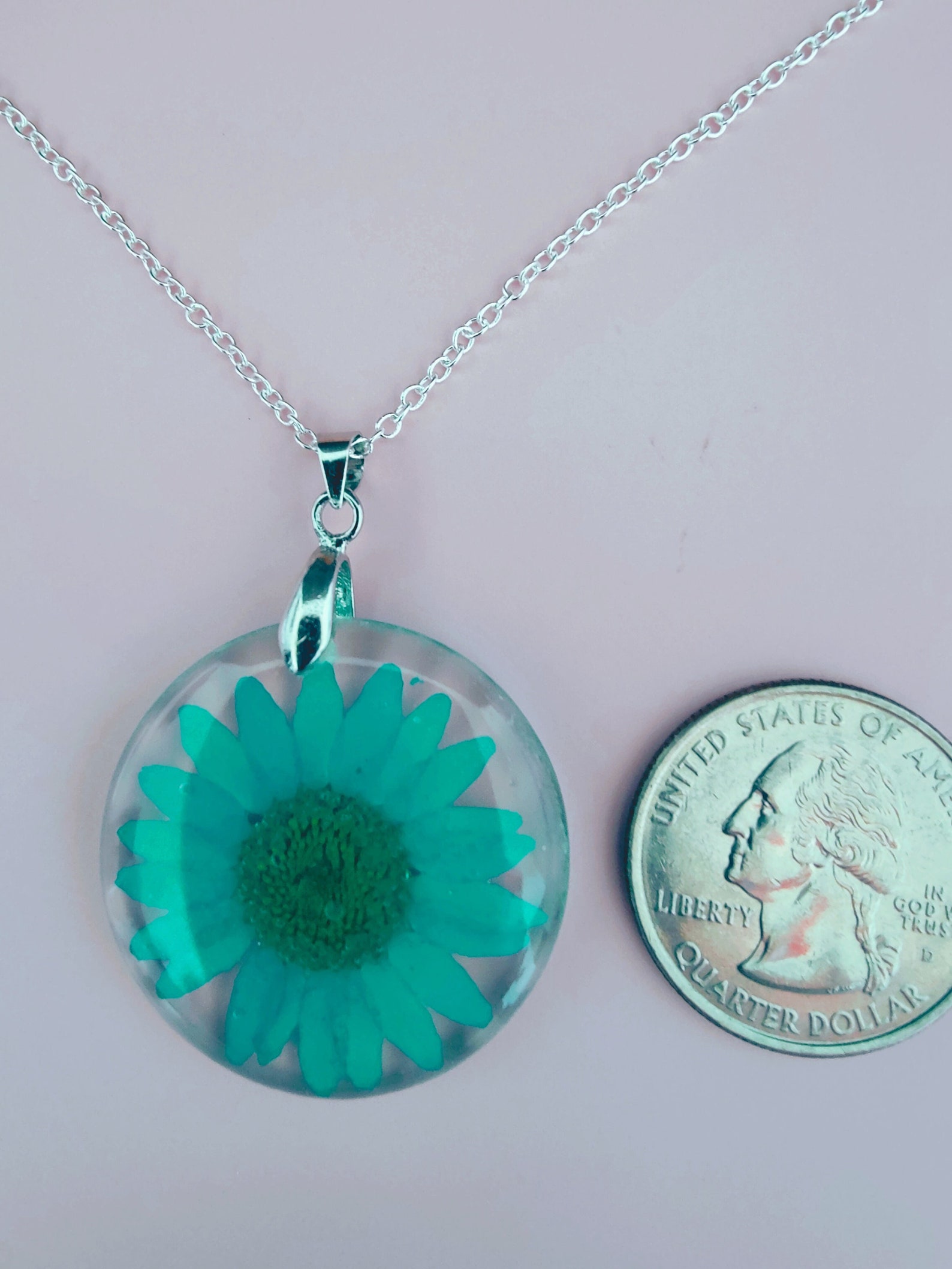 REAL FLOWER NECKLACE , Wildflower Resin Jewelry , Dried Flower Jewelry