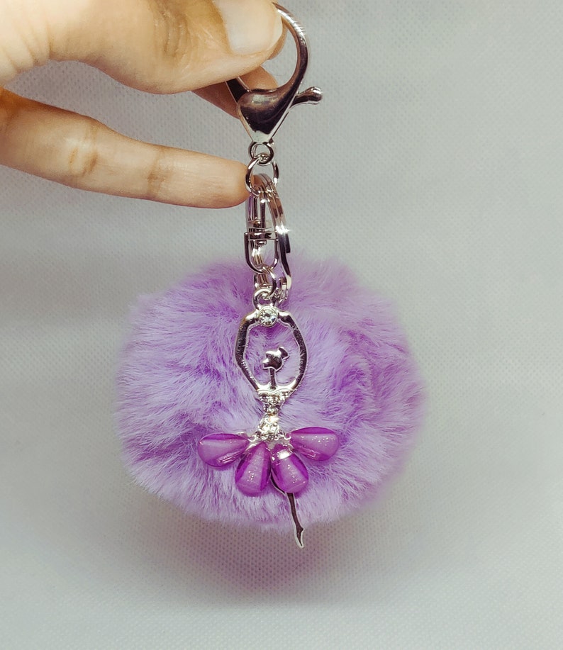 Accessories Doll Charm Keychain POM Pom Keychain Ballet Gift Charm Keychain Gift for Her Handbag Keyring BALLERINA KEYCHAIN
