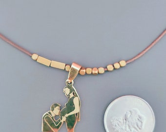 MOM & DAD NECKLACE , Husband and Wife Necklace , Girlfriend and Boyfriend Necklace , Mother and Baby Necklace , Gift for New Mom ,