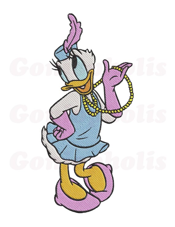 Daisy Duck Filled 04 Embroidery Design 3 Sizes 4x4 5x7 Etsy