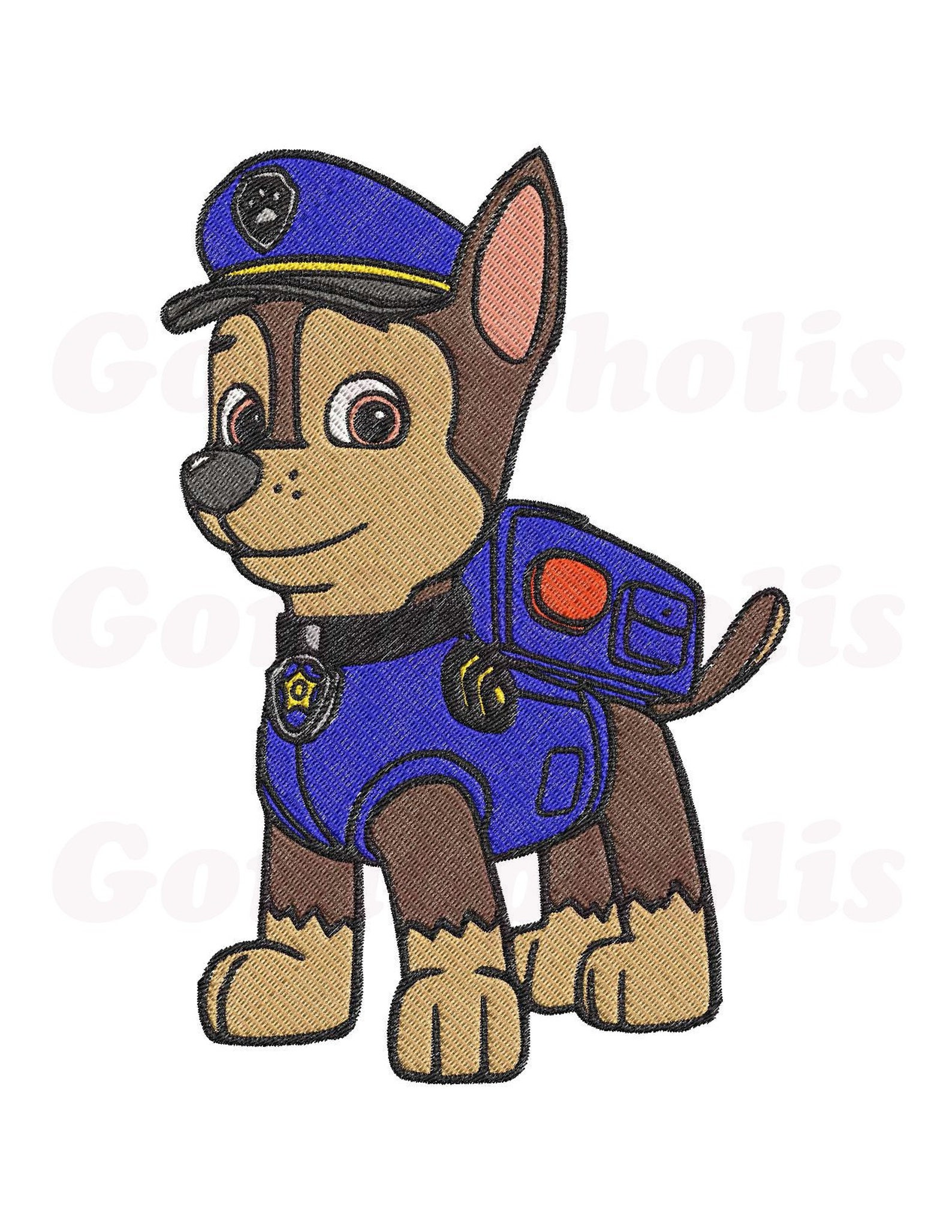 Chase Paw Patrol Filled 02 Embroidery Design 3 Sizes 4x4 - Etsy Norway