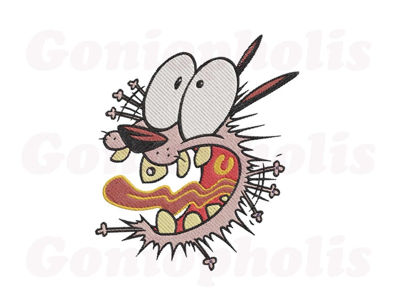 Courage the cowardly dog filled 06 jessecmault design 3 sizes  etsy