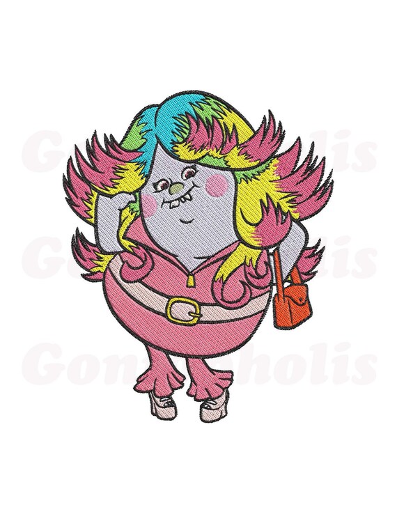 Beautiful Bridget Trolls Filled Embroidery Design 3 Sizes | Etsy