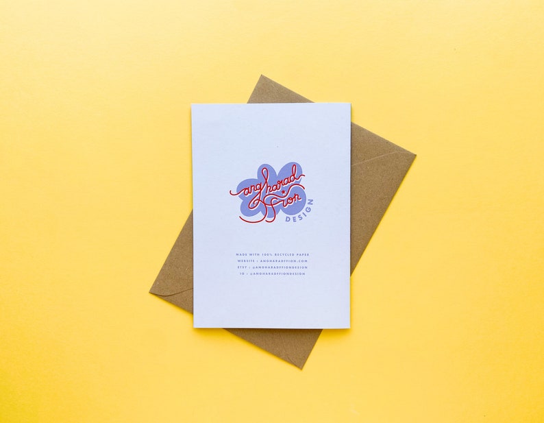 Carte de voeux BÉBÉ avec enveloppe - Nouveau-né / Shower de bébé / Félicitations - A6 - Respectueux de l'environnement / Recyclé - Angharad Ffion Design image 4