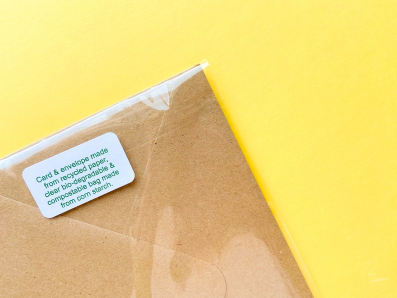 Carte de voeux BÉBÉ avec enveloppe - Nouveau-né / Shower de bébé / Félicitations - A6 - Respectueux de l'environnement / Recyclé - Angharad Ffion Design image 5