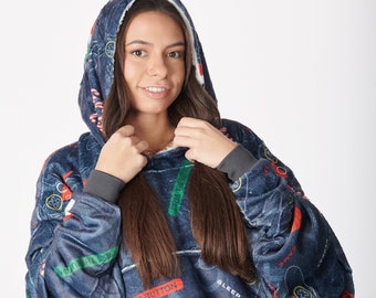 Oversized HOODIE for CHRISTMAS Gifts for women and Men/Super Oversized Sherpa Lined - One Size - Free Delivery, Hooded Sweatshirt.