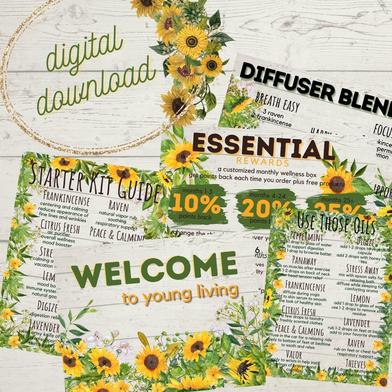 Young Living New Member Cards Essential Oil Etsy