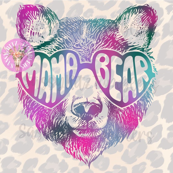Mama Bear Watercolor PNG Sublimation Digital File Mama | Etsy