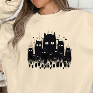 Lots o Cats Halloween Shirt, Cute Halloween Shirt, Funny Halloween Sweatshirt, Cat Mom Shirt, Plus Size, Women&#39;s Halloween Shirt