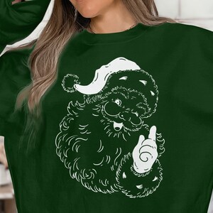 Vintage Santa Sweatshirt, Christmas Pullover, Retro Vibe Sweater, Women&#39;s XMas Shirt, Santa Christmas shirt, Women&#39;s Holiday Shirt, Cute