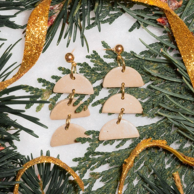 Handmade Polymer Clay Earrings Cleo Holiday Collection