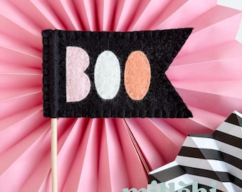 Handmade Felt Halloween Flag, Boo Flag