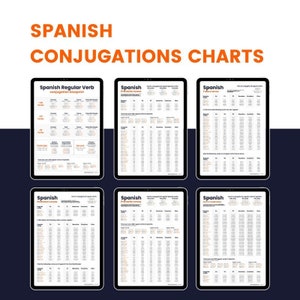 Master Spanish conjugation – full digital chart set