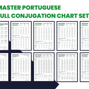 Master Portuguese conjugation – full digital chart set