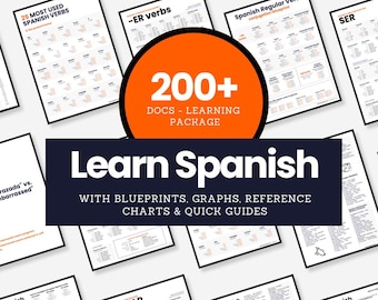 Ultimate Spanish visual guide; 200+ digital posters, sheets & charts
