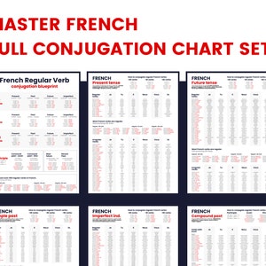 Master French conjugation – full digital chart set