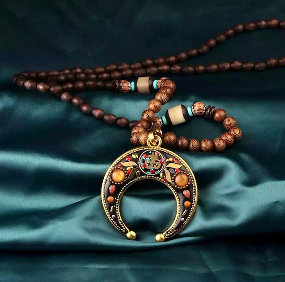 Energy Generator Orgone Amulet 7 Chakras, Necklace Ethnic Bohemian Boho Buddha Lucky