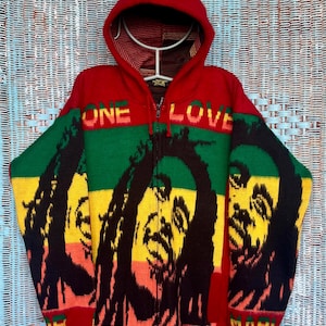 Handmade Alpaca Wool Jacket: Ethnic Tribal Design, Hood & Pockets