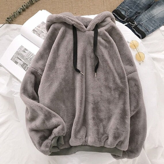 Handmade Fuzzy Hoodie Warm and Cozy for 
