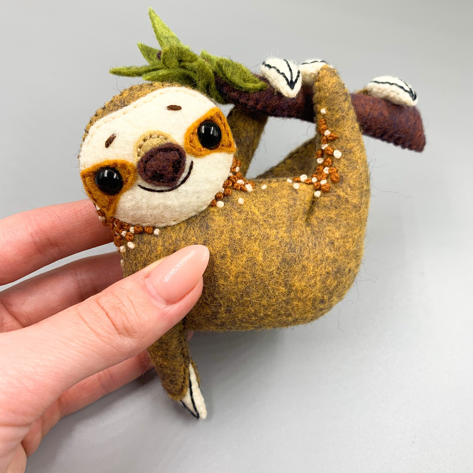 PDF Pattern Felt Sloth Gift Sewing Pattern PDF. Needle Felted Etsy