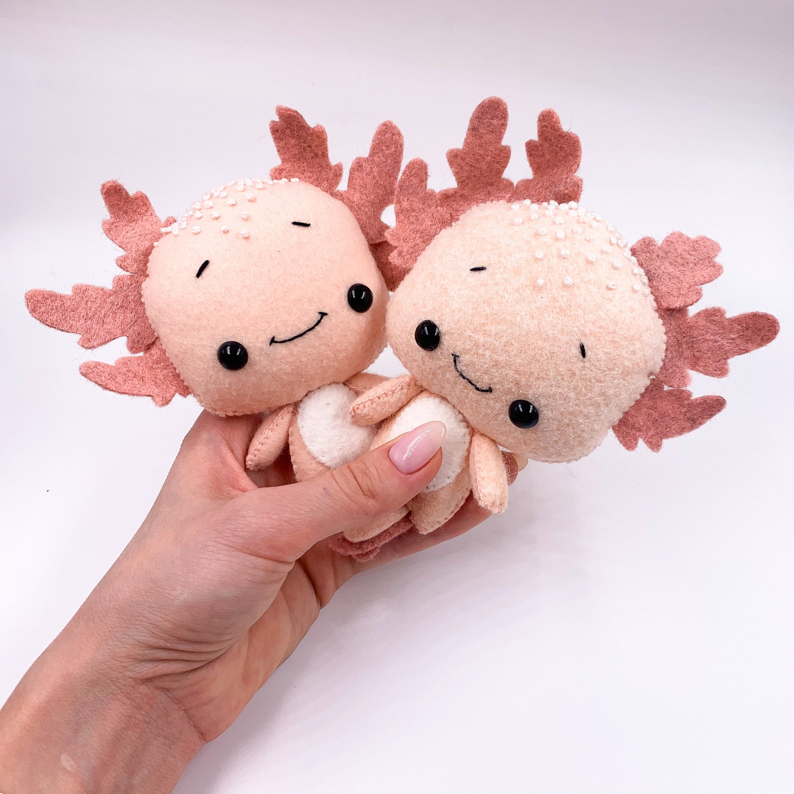 PDF Felt Axolotl Sewing Pattern PDF Cute Marine Salamander Etsy