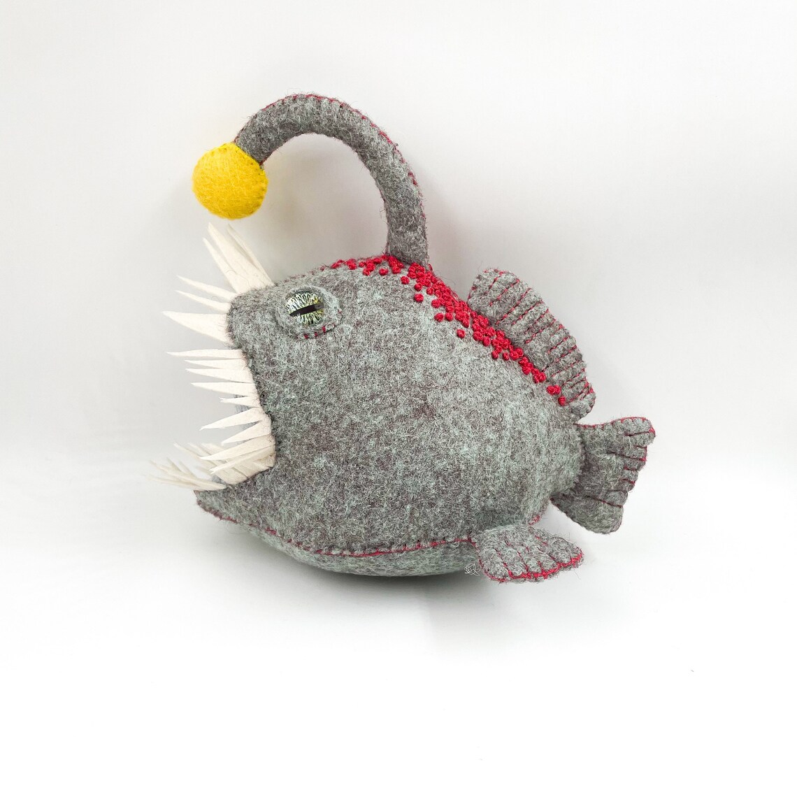 Angler fish toy Felt fish Felt angler fish Felt toy for kids Etsy