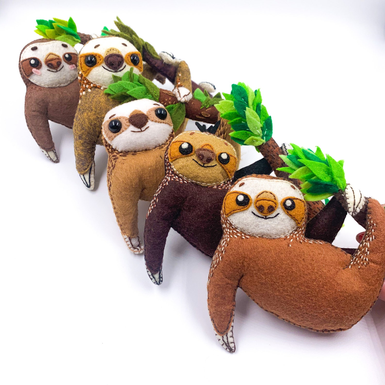 PDF pattern Felt sloth gift sewing pattern PDF. Needle felted Etsy